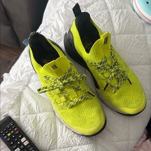 Bright Yellow Athletic Shoes